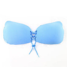 strapless backless bra blue